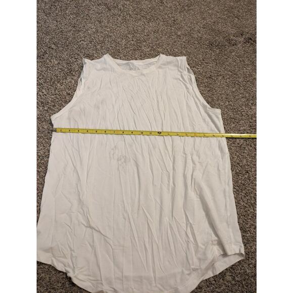 Lululemon Activewear Tank Top Shirt White Crew Neck Womens Size XL - Picture 5 of 6